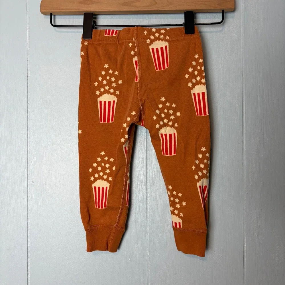 Hanna Andersson Kids Popcorn Organic Cotton Pajama Set Brown 2T 85cm FWH25